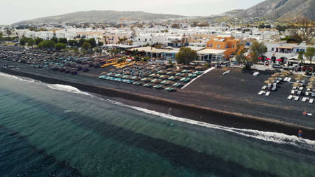 The beautiful and charming island of Santoriniの写真素材