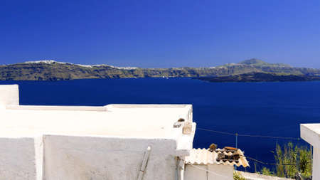 The beautiful and charming island of Santoriniの写真素材