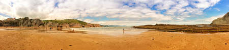 The charming Atlantic Ocean in Spainの写真素材