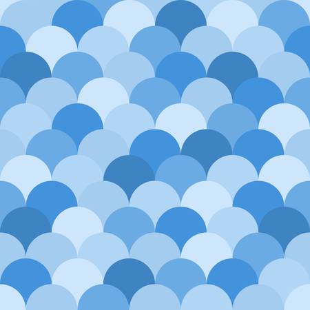 Seamless pattern with scales in blue colors. Vector print.のイラスト素材