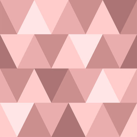 Seamless dusty pink pattern of triangles in different shades. Vector drawing.のイラスト素材