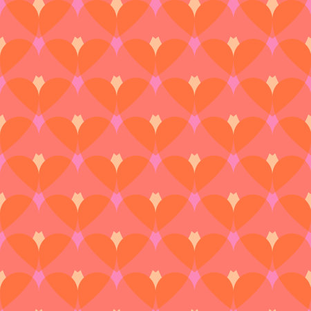 Seamless pattern with overlapping translucent hearts. Vector design.のイラスト素材