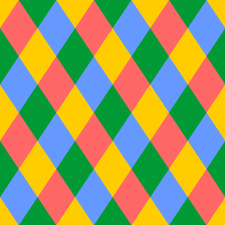 Seamless pattern with rhombuses of different colors. Vector design.のイラスト素材