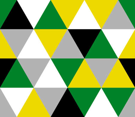 Abstract seamless pattern with colorful equilateral triangles. Vector design.のイラスト素材