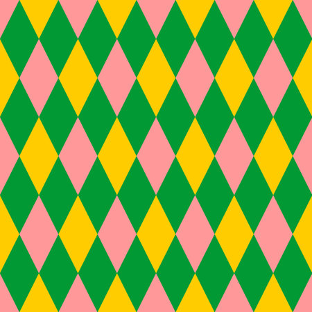 Seamless square pattern with multicolored rhombuses in delicate colors. Vector design.のイラスト素材
