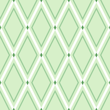 Seamless pattern of rhombuses in different shades of green. Vector design.