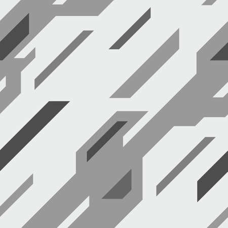 Seamless background with abstract diagonal shapes in different shades of gray. Modern trendy design. Vector image.のイラスト素材
