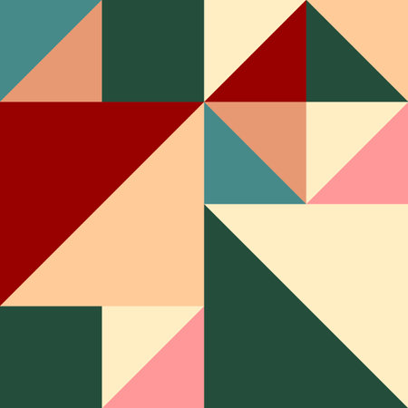 Beautiful background of colorful squares and triangles. Vector image.のイラスト素材