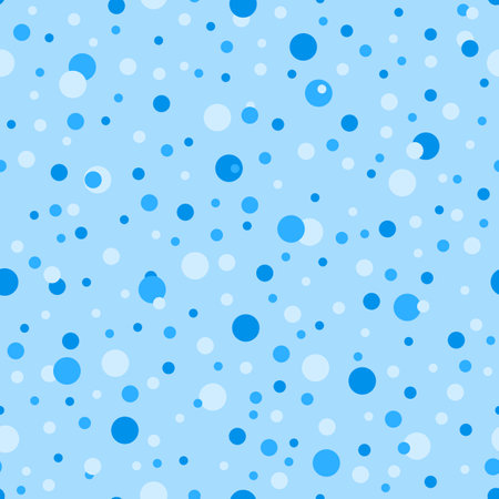 Beautiful seamless background with round spots on blue background. vector design.のイラスト素材