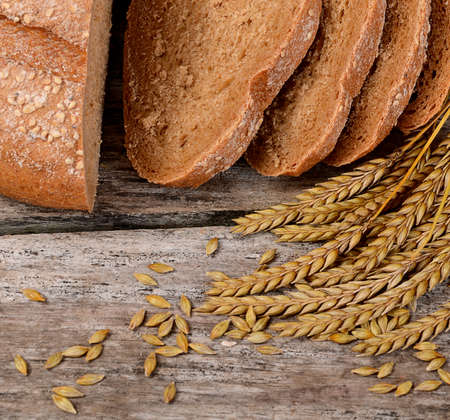 The fresh bread with ears a ryeの写真素材