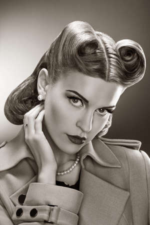 Renaissance - Rerto Romantic Portrait - Nostalgiaの写真素材