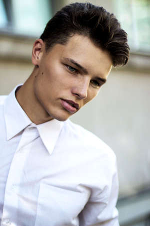 Charisma. Elegance. Modern Fashionable Young Handsome Manの写真素材