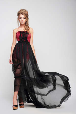 Full length of a beautiful  fashion model posing.の写真素材