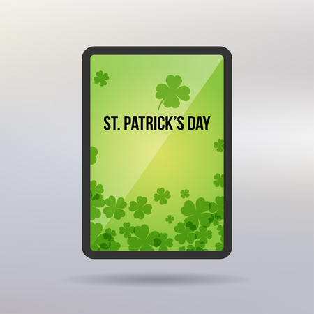 Saint Patrick Day background with clover leavesのイラスト素材