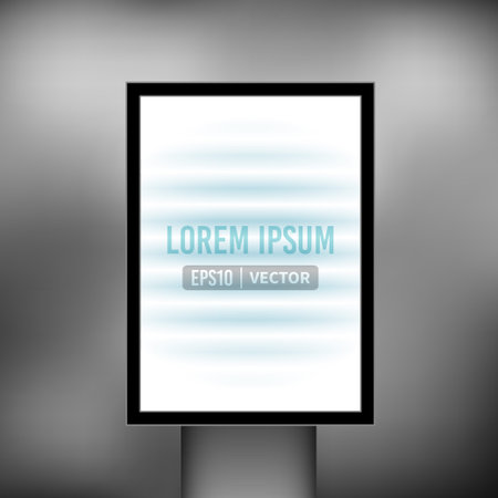 Empty vertical light billboard background vector illustrationのイラスト素材