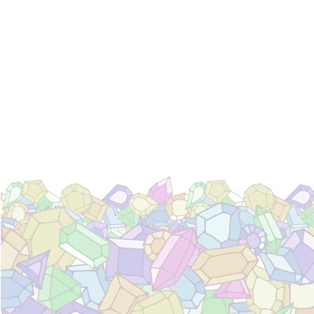 Hand drawn doodle gems vector illustration backgroundのイラスト素材