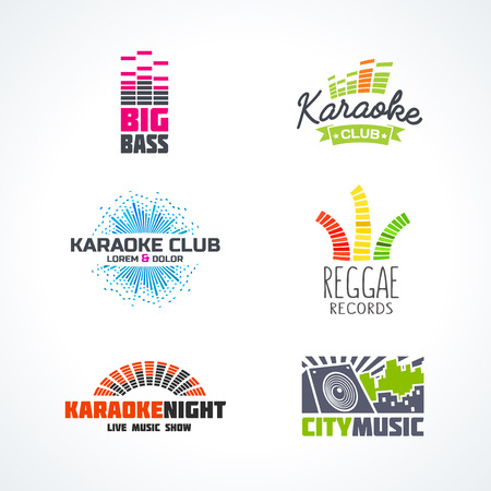 Fifth set of dj music equalizer  vector.のイラスト素材