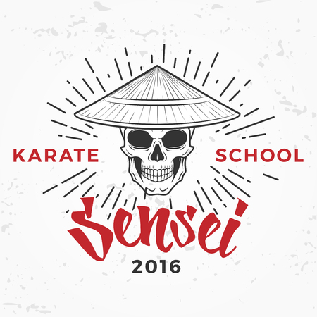 Set of Japan Ninjas Logo. Katana weapon insignia design. Vintage ninja mascot badge. Martial art Team t-shirt illustration conceptのイラスト素材