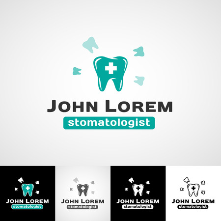 Creative dental iconのイラスト素材