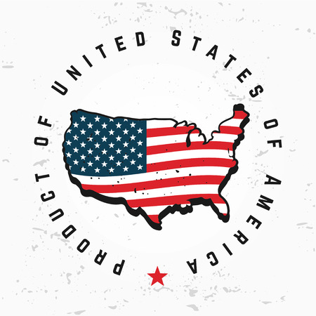 Made in USA monogram iconのイラスト素材