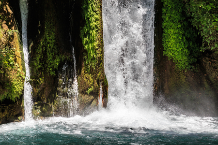 Banias waterfall, Hermon stream, Natural Reserv, Israel, Summer view.の写真素材