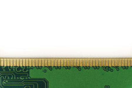 RAM for PC, isolated on white. Memory module close-up