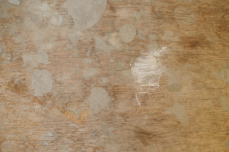 Wooden board in plaster and paint