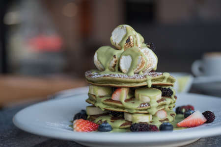 Pancake with Fruitsの写真素材