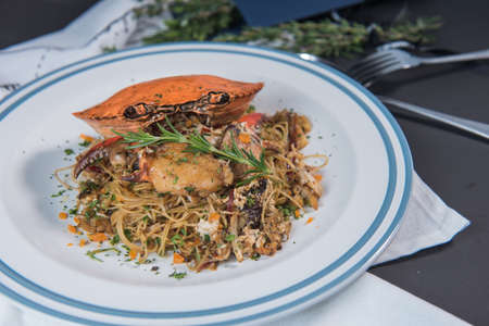 Crab Spaghettiの写真素材