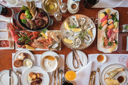 Top View Dining tablesの写真素材