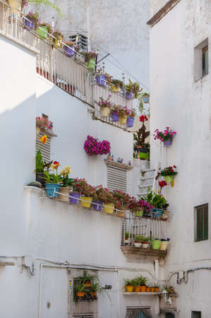 A view of Martina Franca, a beautiful white village in Apulia, Italy.のeditorial素材