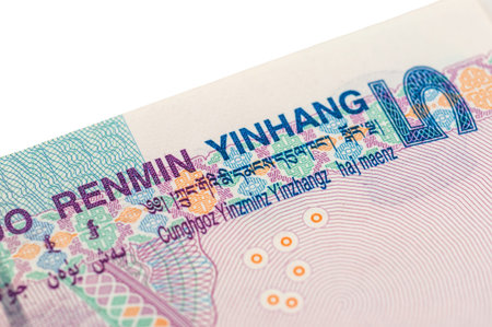 Yuan notes from china's currency. chinese banknotes.