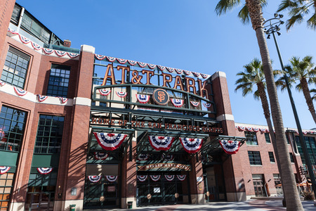 AT T Park in San Francisco, Californiaのeditorial素材