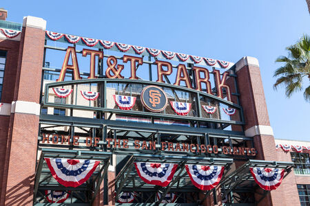 AT T Park in San Francisco, Californiaのeditorial素材