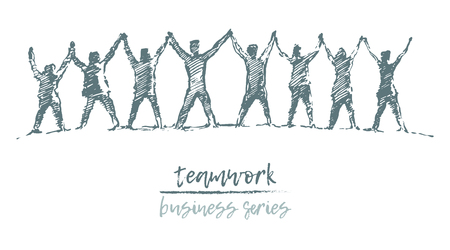 Business people hands spirit togetherness vectorのイラスト素材