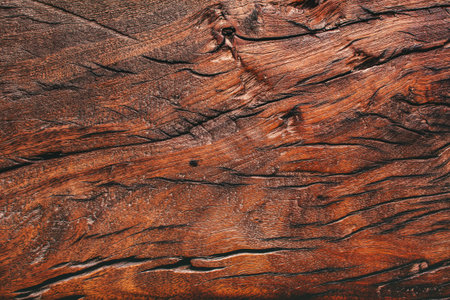 Hight detailed old wooden texture brown deskの写真素材