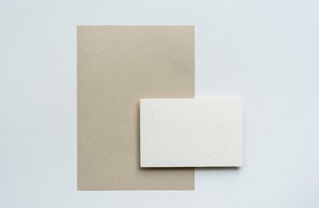 Empty eco paper sheets background shadow overlayの写真素材