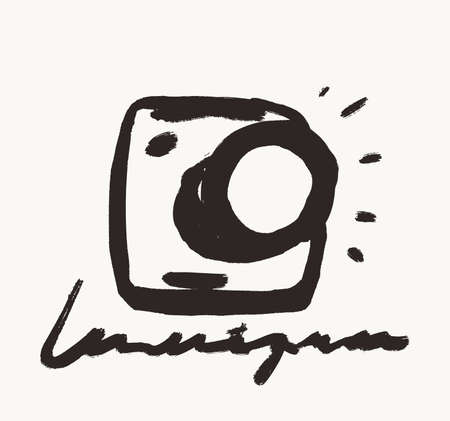 Hand drawn vector of photo camera, icons, labelsのイラスト素材