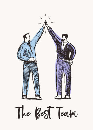 Two successful business men partnership a vectorのイラスト素材
