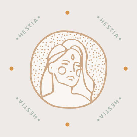 Modern feminine portrait women a logotype a vectorのイラスト素材