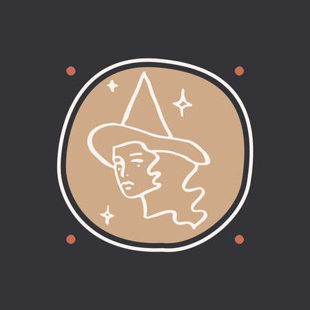 Modern feminine portrait women a logotype a vectorのイラスト素材