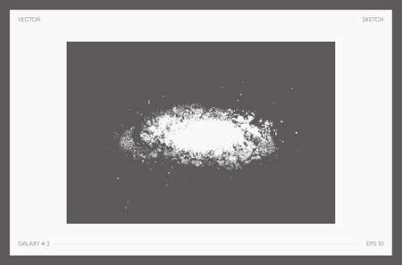 Illustration of galaxy, nebula sketchのイラスト素材