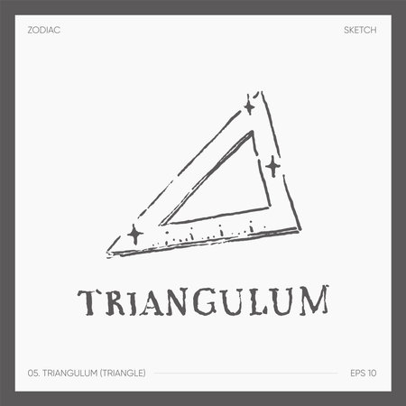Illustration of astrological zodiac Triangleのイラスト素材