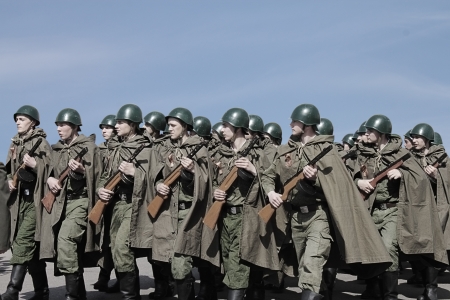 Soldiers at the Victory Parade のeditorial素材