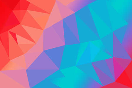 Digital colorful low poly abstract background. Multi-colored geometric wallpaper.の写真素材