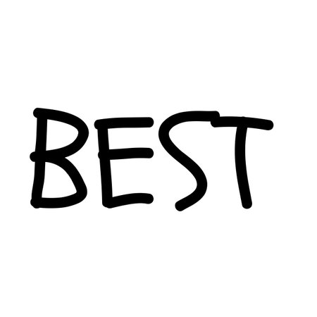 illustration of a letter best. Simple minimal typography to appreciate someone.のイラスト素材