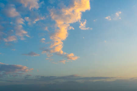Blue sky and cloud in morningの写真素材