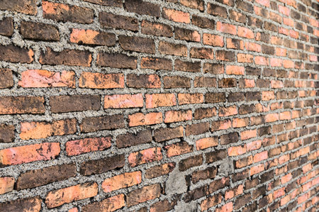 Old grunge and dirty red brick wall background vintage style