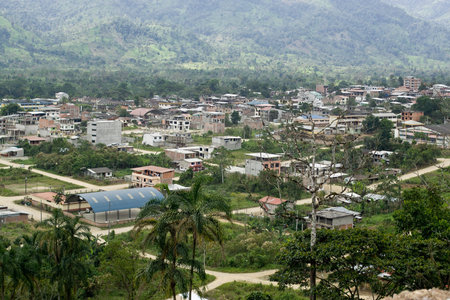 View overlooking Yantzaza Ecuador, a town at the edge of the Amazon Jungle