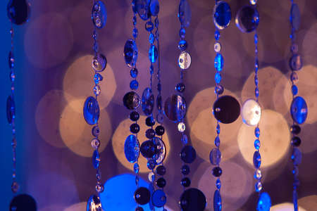 Circles, lights and colours, blue cool tonesの写真素材